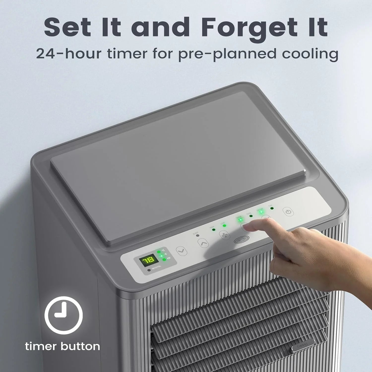 Air Choice Portable Air Conditioner, 10000 BTU Air Conditioner Portable for Room Up to 450 Sq.Ft, Remote Control, 24H Timer, Dehumidifier & Fan Modes, 3-in-1 AC Unit with Window Kit for Home Office