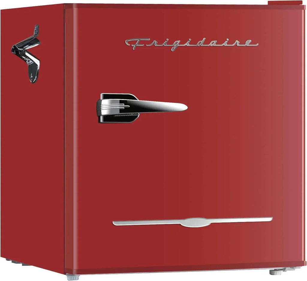 Frigidaire EFR176 Retro Compact Fridge with Chiller Mini Refrigerator Built-in Bottle Opener