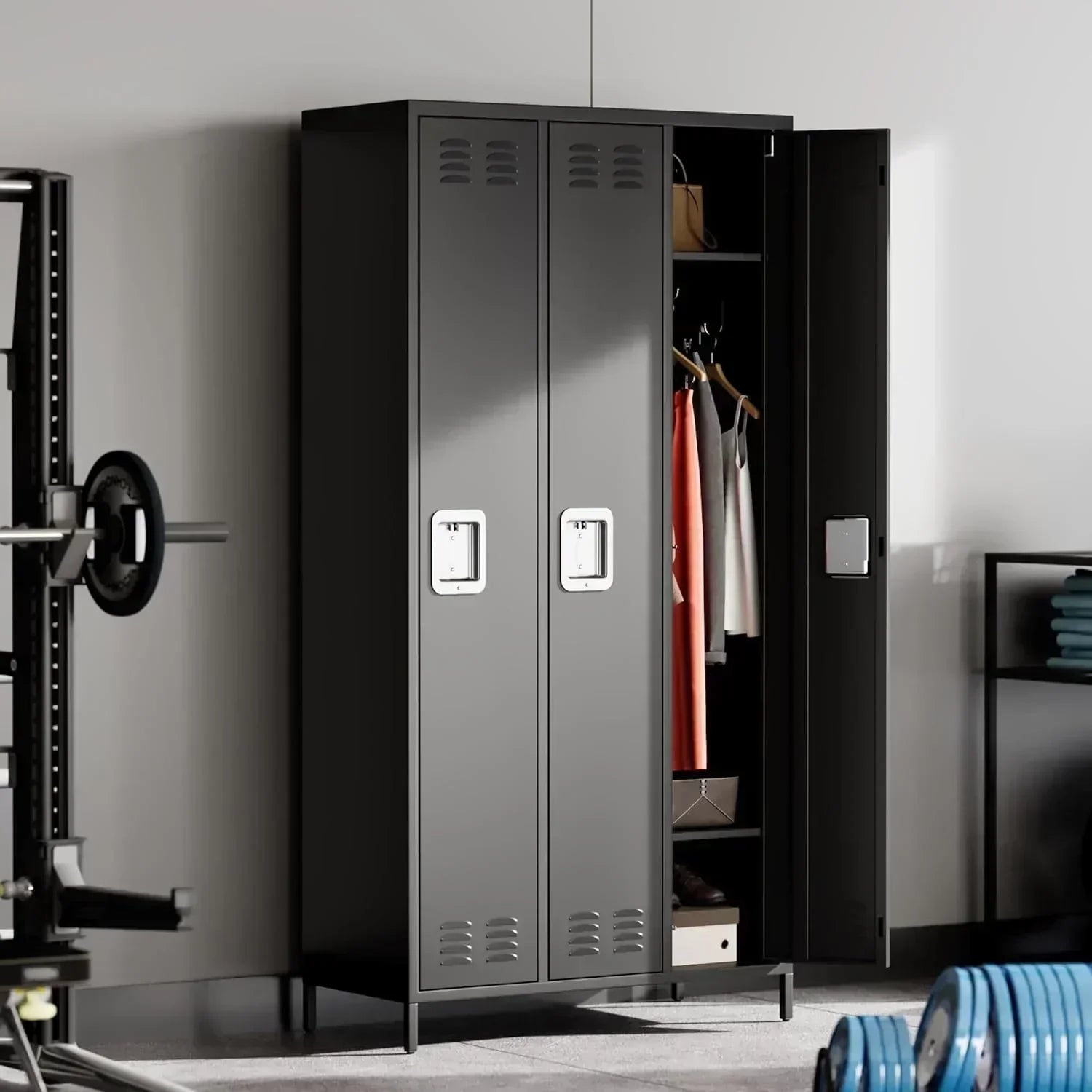 GAOMON Locker for Employees 6 Doors Locker Cabinet with Hooks Storage Locker